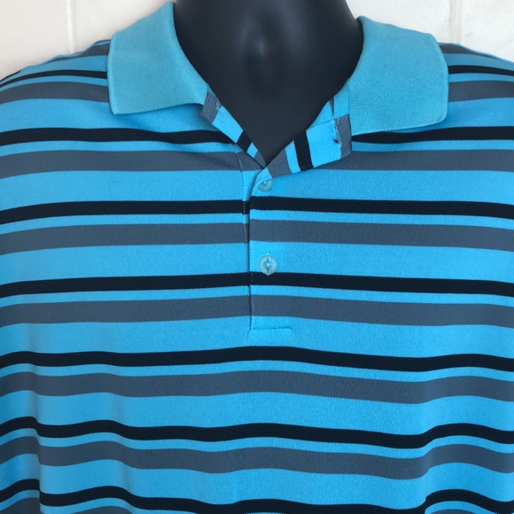 Nike Golf XL Shirt Polo Henley Teal Blue - Picture 2 of 6